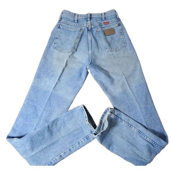 Vintage Wrangler Blue Denim Jeans 9x36 Relaxed Fit Straight Leg Classic 90s Styl - Picture 2 of 10